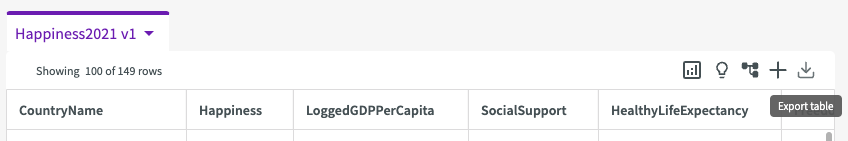 export table