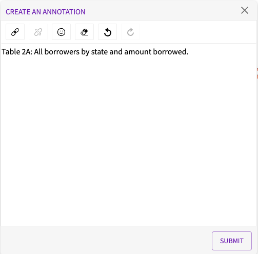 IB Create an Annotation form